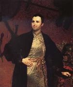 Karl Briullov Portrait of Prince Mikhail Obolensky oil on canvas